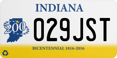 IN license plate 029JST