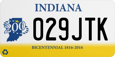 IN license plate 029JTK