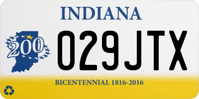 IN license plate 029JTX