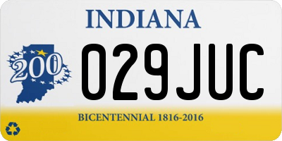 IN license plate 029JUC