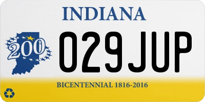 IN license plate 029JUP