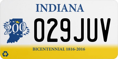 IN license plate 029JUV