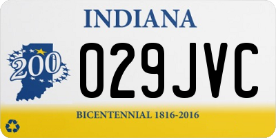 IN license plate 029JVC