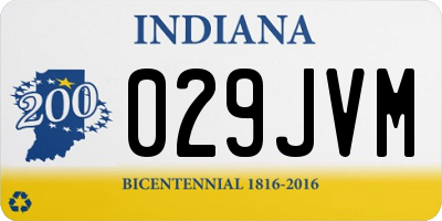 IN license plate 029JVM