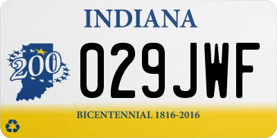 IN license plate 029JWF