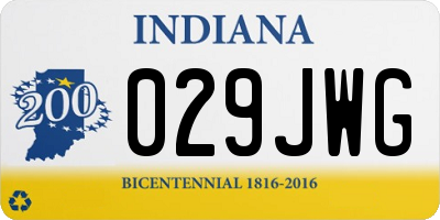 IN license plate 029JWG