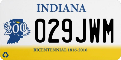 IN license plate 029JWM