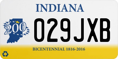 IN license plate 029JXB