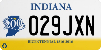 IN license plate 029JXN