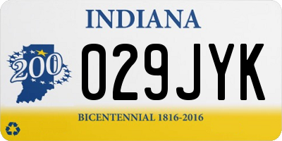 IN license plate 029JYK