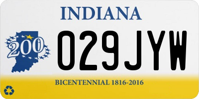 IN license plate 029JYW
