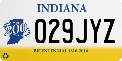 IN license plate 029JYZ