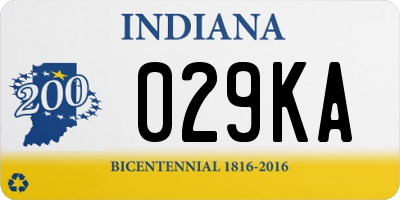 IN license plate 029KA