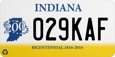 IN license plate 029KAF