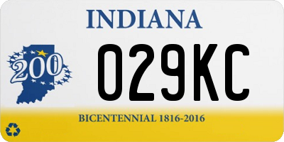 IN license plate 029KC