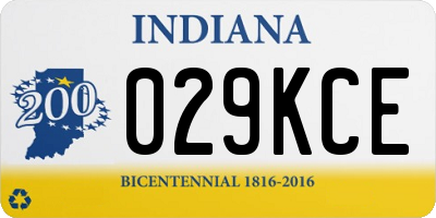 IN license plate 029KCE