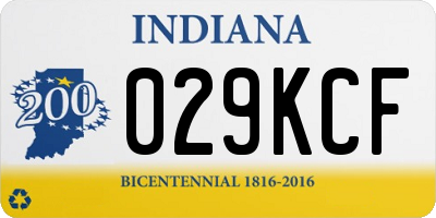 IN license plate 029KCF