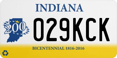 IN license plate 029KCK