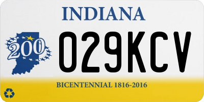 IN license plate 029KCV