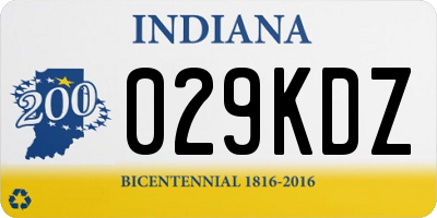 IN license plate 029KDZ