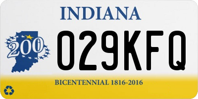 IN license plate 029KFQ