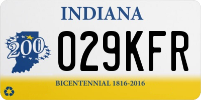 IN license plate 029KFR