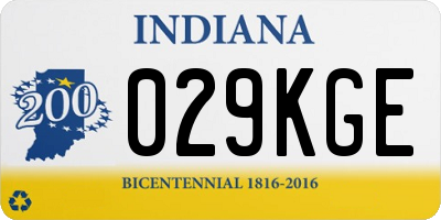 IN license plate 029KGE