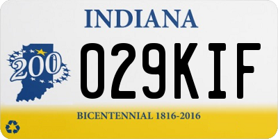 IN license plate 029KIF