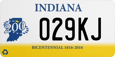 IN license plate 029KJ