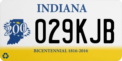 IN license plate 029KJB