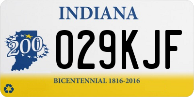 IN license plate 029KJF