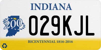 IN license plate 029KJL