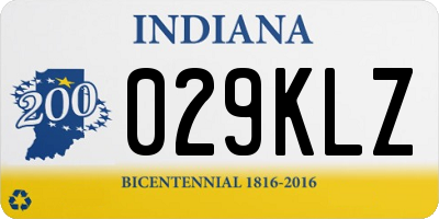 IN license plate 029KLZ