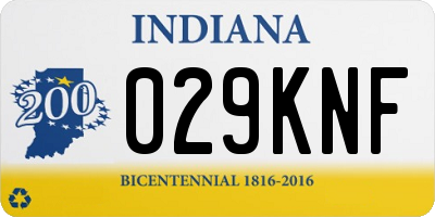 IN license plate 029KNF