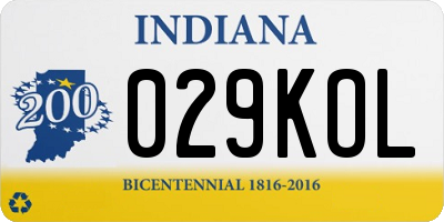IN license plate 029KOL