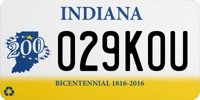 IN license plate 029KOU