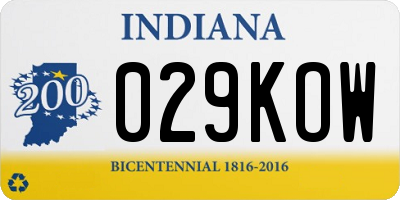 IN license plate 029KOW