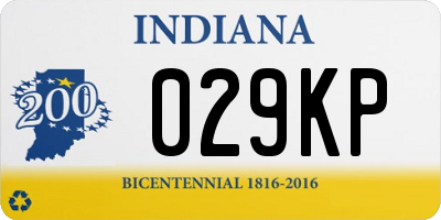 IN license plate 029KP