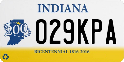 IN license plate 029KPA
