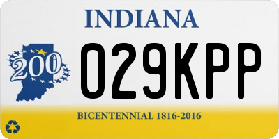 IN license plate 029KPP