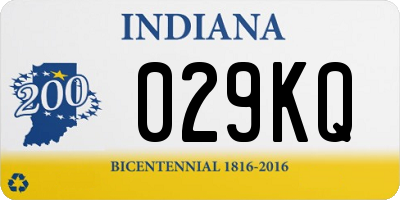 IN license plate 029KQ