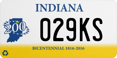 IN license plate 029KS