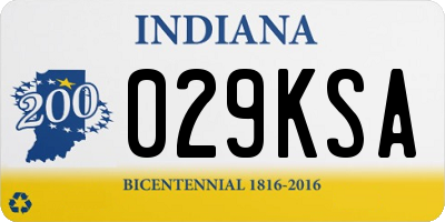 IN license plate 029KSA