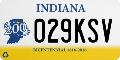 IN license plate 029KSV