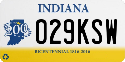 IN license plate 029KSW