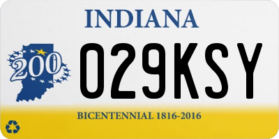 IN license plate 029KSY