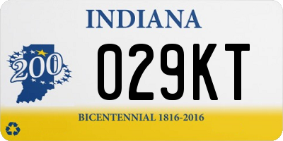 IN license plate 029KT