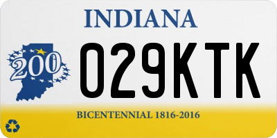 IN license plate 029KTK