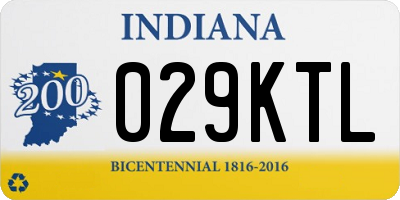 IN license plate 029KTL