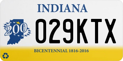 IN license plate 029KTX